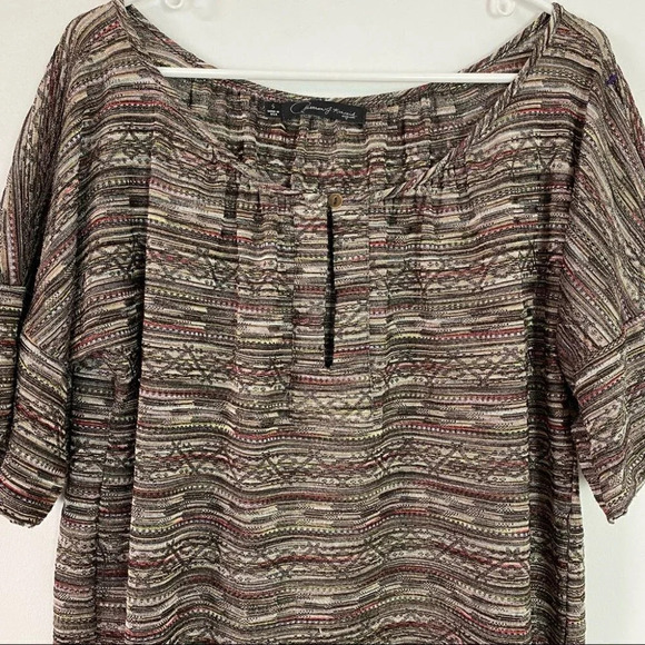 Patterson J Kincaid Earthy Tunic Dress Womens Size Small Tan Multi Multicolored - Picture 4 of 13